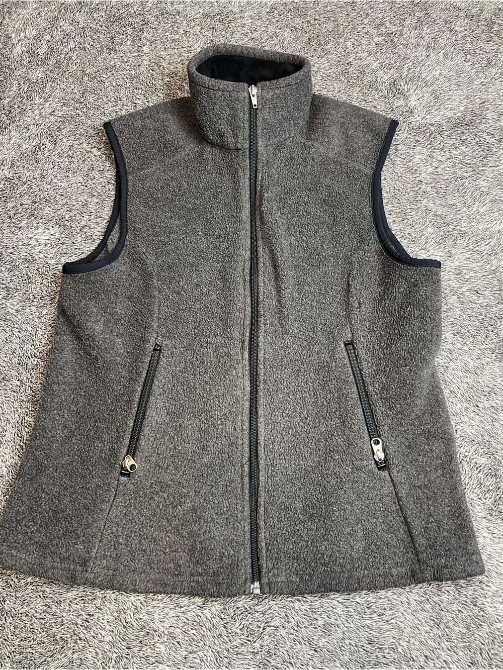 Vintage Patagonia Synchilla Fleece Vest Women's Large Gray Full Zip 90s